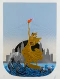 Erté, Statue of Liberty (Day), 1986, Screenprint in colors with metallic embossing on wove paper