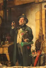 Hermann Armin Kern, The toast, oil on canvas