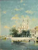 Martín Rico, A Venetian view, oil on panel