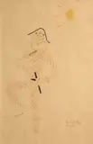 Arlequin by Jean Cocteau, 1956, colored pencil and crayon on paper, offered Sep 2012