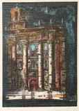 Eugene Berman, Nocturnal Cathedral, 1951, Color lithograph on wove paper