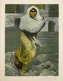 David Alfaro Siqueiros, Mujer en la cárcel; Sin título, from Prison Fantasies Portfolios I and II