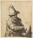 Adriaen van Ostade, Organ-Grinder (Hurdy-Gurdy) (B., Holl., G. 8)