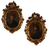 Dutch School, A portrait of a gentleman in a plumed hat; together with another portrait by the same hand (a pair)