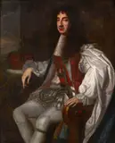Sir Peter Lely, A portrait of Charles II wearing robes of the Order of the Garter, oil on canvas