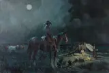 Joe Ferrara, Cowboy's night, 1991, oil on canvas