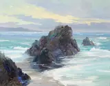 Bennett Bradbury, Sentinel Rock, oil on canvas