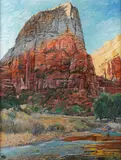 Merrill Mahaffey, Angel's Landing, Zion, oil on canvas