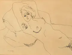 Bruce McCracken, Naughty Nude, 1963, ink on paper