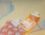 Elaine Marinoff Good, Girl on the Beach, 1979, acrylic on canvas