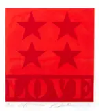 Robert Indiana, First Love, 1991, Aquatint in colors on wove paper