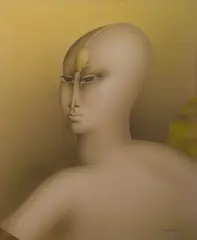 Untitled by Paul Wunderlich, 1990, acrylic and pencil on canvas, sold Sep 2012