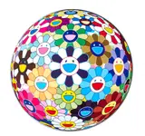 Flowerball (3-D) Kindergarten by Takashi Murakami, 2007, Offset lithograph in colors with with silver and high gloss varnishing on circular wove paper, sold Sep 2012