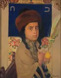 Charles Levine, A portrait of a young Jewish boy, oil on canvas