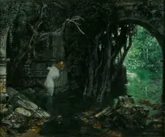 Alexander Rothaug, Verwünschen, tempera on board