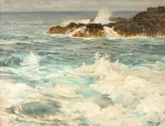 Frederick Judd Waugh, Coastal scene, 1906, oil on canvas