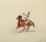 Edward Borein, Cowboy on horseback