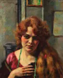 Femme moderne by Pierre-Charles Guérin des Longrais, oil on canvas, sold Aug 2012