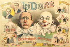 Louis Galice, Les Doré, Excentriques Musicaux, c. 1900, Lithograph in colors on wove paper