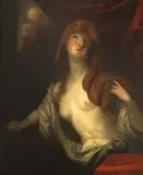 German School, Lucretia, oil on canvas