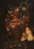 A pair of floral still lifes by Italian School, offered Aug 2012