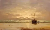 Gerhard Morgenstjerne Munthe, After the day's catch, oil on panel
