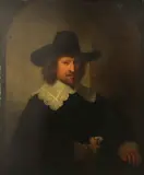 A portrait of Nicolas van Bambeeck by Rembrandt Harmensz van Rijn, oil on canvas, sold Aug 2012