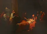 Benjamin West, Erasistratus the Physician discovers the love of Antiochus for Stratonice, oil on canvas