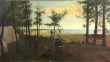 Franklin C. Courter, Campsite by a lake, 1893, oil on canvas