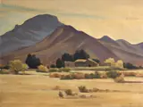 Edith Anne Hamlin, Picacho Preieto, 1941, oil on canvas board