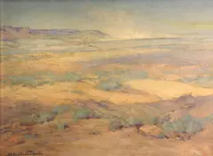 Bertha Menzler-Peyton, Flowering dunes, oil on canvas