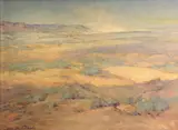 Bertha Menzler-Peyton, Flowering dunes, oil on canvas