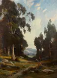 Alexis Matthew Podchernikoff, Two figures in a forest clearing