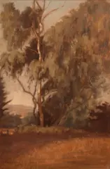 George Smith Tilden, Eucalyptus along a path, 1921, oil on canvas