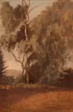 George Smith Tilden, Eucalyptus along a path, 1921, oil on canvas