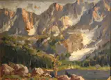 F. Carl Smith, High crags, high Sierras, oil on board
