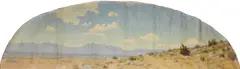 Harry B. Wagoner, Covered wagon on the plains, oil on canvas