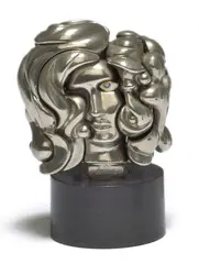 Portrait de Michèle by Miguel Berrocal, 1969, Nickel-plated metal multiple, sold Aug 2012