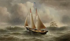 Ship no. 9 by William A. Coulter, oil on canvas, offered Aug 2012