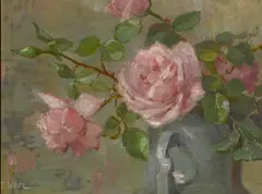 Red roses; Pink roses (a pair) by Edith White, first signed 'Edith White' (lower right); second signed 'E White' (lower left), offered Aug 2012