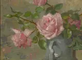Edith White, Red roses; Pink roses (a pair), first signed 'Edith White' (lower right); second signed 'E White' (lower left)