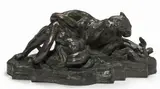Arthur Putnam, Puma and snakes, bronze with brown patina