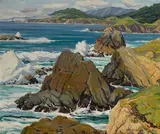 Arthur Hill Gilbert, Yankee Point, Monterey, oil on canvas