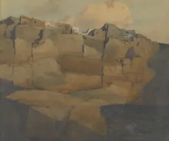 Francis J. McComas, Cliff dwellings, 1914, watercolor on paper