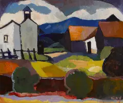 View near Monterey by August François Gay, oil on board, sold Aug 2012