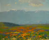 Ferdinand Kaufmann, Blooming wildflowers, oil on canvas