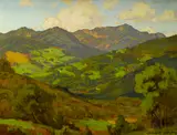 William Wendt, Converging Fields (Mountains of Malibu), oil on canvas