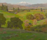 William Wendt, A vista towards Mt. Baldy, oil on canvas