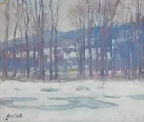 Alson S. Clark, Snow scene, Duxbury, Massachusetts