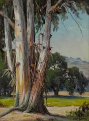 Eucalyptus, Griffith park by Paul Grimm, oil on board, sold Aug 2012